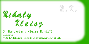 mihaly kleisz business card